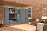 Гостиная Карина-18 с фасадом Серый Оникс