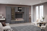 Гостиная Карина-21 с фасадом Серый Оникс