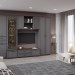 Гостиная Карина-21 с фасадом Серый Оникс - корпус Гикори Джексон темный